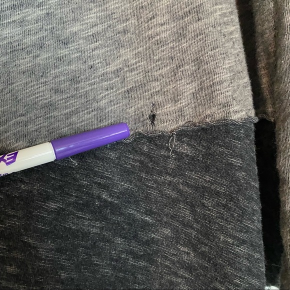 Soft Surroundings Gray Distressed Scoop Neck Long Sleeve Top Shirt Size M - Picture 6 of 7